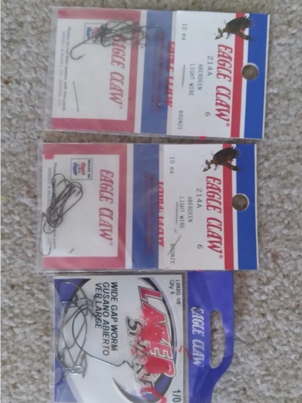 Eagle Claw Fishing Hooks Trio - Bronze/Silver